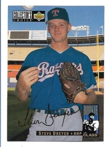 1994 Collector's Choice Gold Signature Steve Dreyer #5 Rookie Texas Rangers RC - Picture 1 of 2