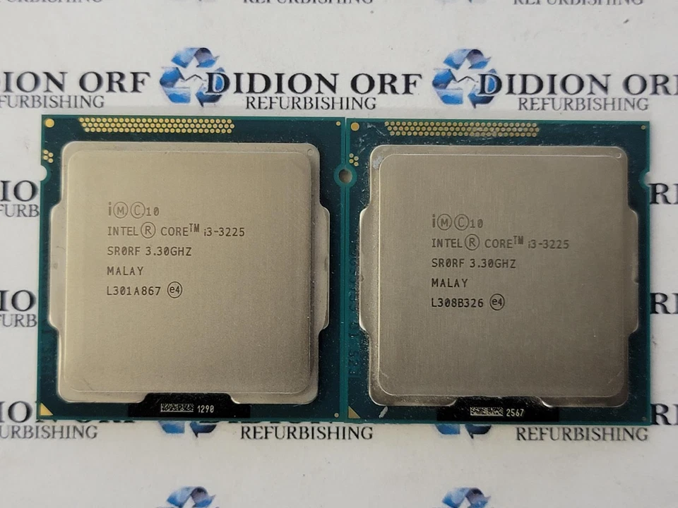 Lote de 2 INTEL Core i3-3225 SR0RF 3,30 GHz 3 MB SmartCache 55 W SKU 15331 Foto 1 de 2