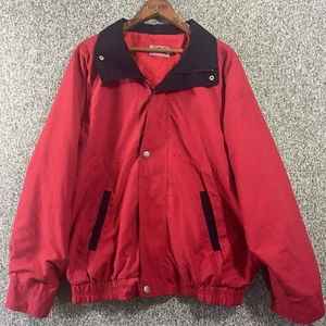 Chaqueta Deportiva Fictif Para Hombre Extra Grande De Colección Roja Cremallera Bombardero Años 80 90 Retro - Imagen 1 de 9