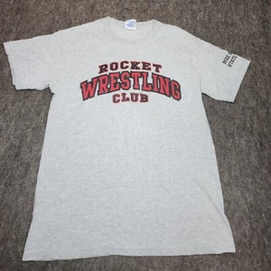 Size Adult Small Rocket Wrestling Club Gray T-shirt - Picture 1 of 10