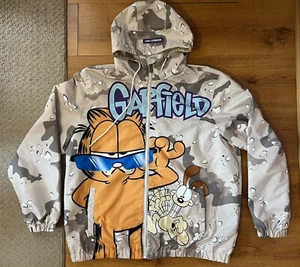 Garfield Members Only X Camo Windbreaker Lightweight Jacket Zip Up Men's XL - Picture 1 of 4