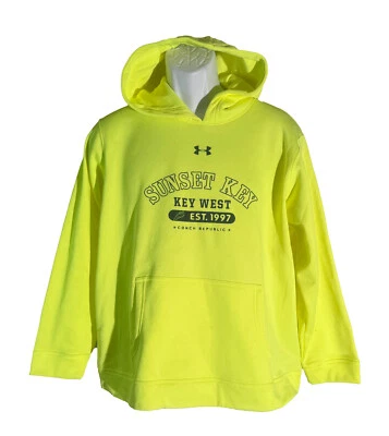 UNDER ARMOUR Youth Long Sleeve Pull-Over Hooded KEY WEST Sweatershirt Green YXL - Image 1 of 4