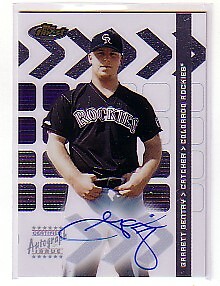 2002 Finest Baseball Card #106 Garrett Gentry FY AU Rookie