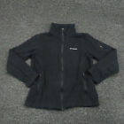 Columbia Jacket Womens Medium Black Full Zip Fleece Long Sleeve Mock Neck Ladies