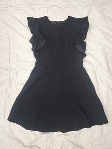 Who What Where Women's Size Small Black Ruffly Sleeve Summer Dress N3#10 - Picture 1 of 5