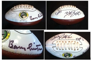 BOB STOOPS, BARRY SWITZER & HOUSTON NUTT signed 6" Mini-Football PSA - Bild 1 von 9