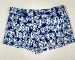 Pantalones Cortos Lilly Pulitzer Niñas Talla 14 Consigue Trunky Azul Elefante Bolsillos - Imagen 1 de 4