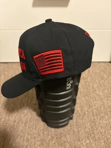 Embroidered MAGA Hat Never Surrender Trump Black Red Adjustable Cap - Picture 1 of 4
