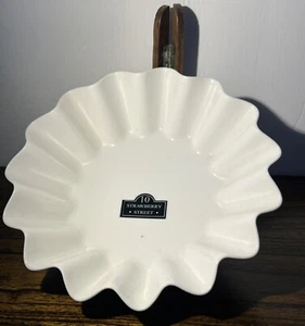 10 Strawberry Street White Fluted Fish Bowl Approx 8” - Picture 1 of 2