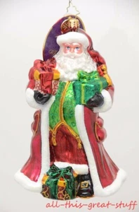 NUEVO CON ETIQUETAS CHRISTOPHER RADKO TESOROS REALES Adorno de Navidad Tradicional de Papá Noel $60 - Imagen 1 de 2