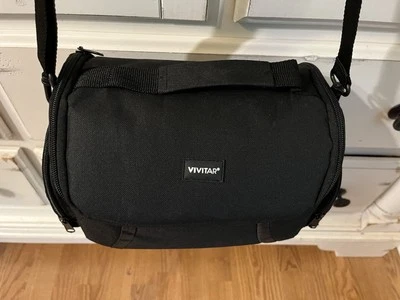 Bolsa para cámara Vivatar DSLR/sin espejo, negra, correa larga para llevar Foto 1 de 2