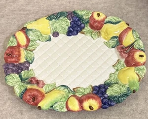 Villeroy Boch Obstkorb oval Servierplatte geprägt erhaben bunt + Box - Bild 1 von 15