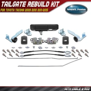 Metal Tailgate Hardware Rebuild Kit w/ Cable & Rods for Toyota Tacoma 2009-2015 - Picture 1 of 11