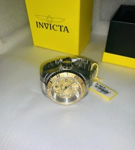 OROLOGIO INVICTA UOMO 52MM HYDROMAX PRO DIVER CON QUADRANTE ORO 44746 NUOVO! - Foto 1 di 12