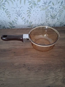 Cacerola de vidrio Arcoflam Harion Milk Pan vintage francés ahumado - Imagen 1 de 6