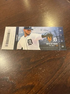 Boleto de los Mets at Tigers del 5 de agosto de 2016 — Justin Verlander WP - Imagen 1 de 2