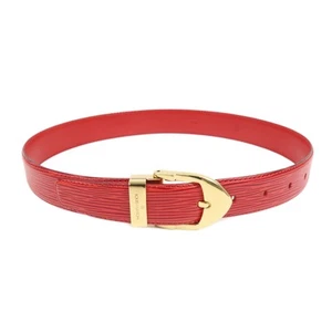 Authentic Louis Vuitton Epi Leather Ceinture Belt 85/34 Castilian Red Used F/S - Picture 1 of 18
