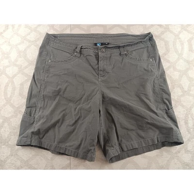 Bermuda cargo Kuhl feminina tamanho 14 cinza caminhada ao ar livre casual utilitário - Imagem 1 de 4