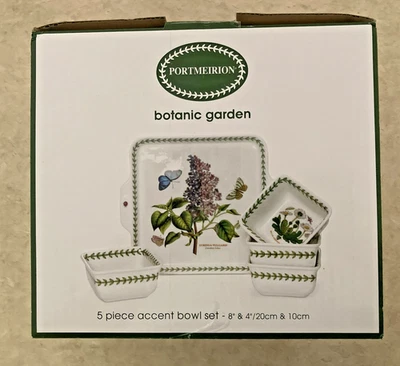 Portmeirion - Juego de 5 cuencos de acento de jardín botánico - BG78046-X Foto 1 de 4