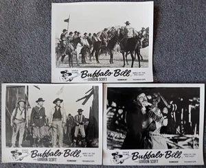 LOT OF 3 ORIGINAL LOBBY CARDS BUFFALO BILL Gordon Scott 1964 Western - Bild 1 von 1
