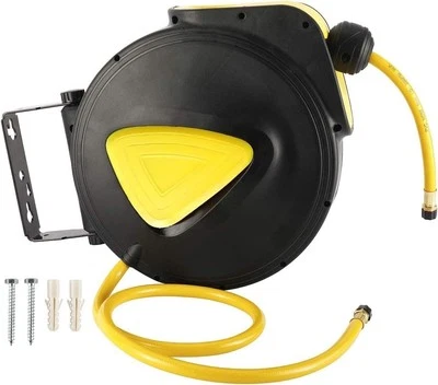 Retractable Air Hose Reel 5/16 IN x 33 FT Hybrid Enclosed Air Hose 180° Rotation - Image 1 of 4