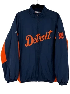 Vintage Y2K Majestic Detroit Tigers MLB Fleecejacke • Streetwear Sammlerstück L - Bild 1 von 14