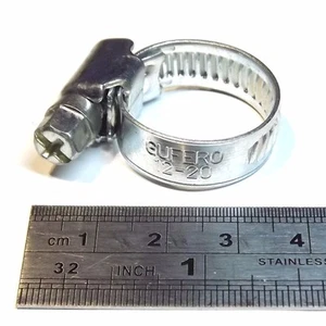 Steel Worm Gear Hose Clamp Clip size 12-20mm 1/2-2/3" Pipe Tube - Bild 1 von 1