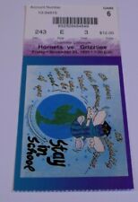 Charlotte Hornets Vancouver Grizzlies Ticket Stub #3 11/24/95 Larry Johnson NBA