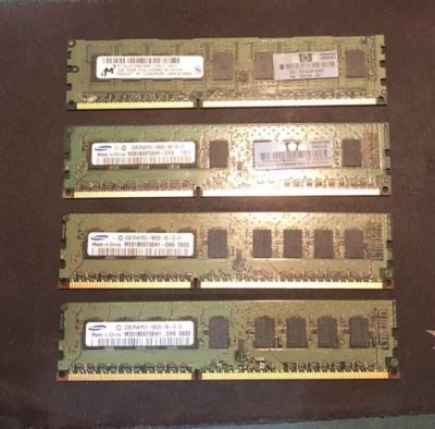 HP MEMORY 2GB 2RX8 PC3 10600E DDR3 500209-061 - 501540-00 - Immagine 1 di 4