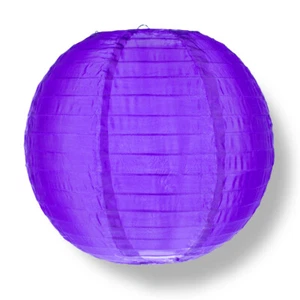 12" Dark Purple Nylon Lantern, Even Ribbing, Durable, Hanging Decoration - Picture 1 of 3