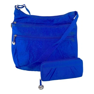 Travelon Anti Theft Crossbody & Wallet Blue Organize RIFD Blocking Expanding Bag - Image 1 of 4