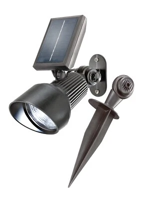 Lámpara Foco De Energía Solar Proyector LED de Jardín Crepuscular Faro Luz RGB - Imagen 1 de 4