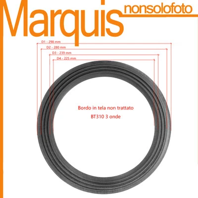 MARQUIS BORDO BT310 NT 3 ONDE Sospensione in TELA non trattata per altoparlanti