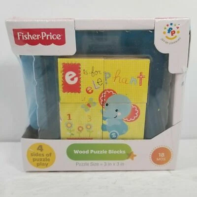 BLOQUES ROMPECABEZAS MADERA Fisher-Price Cuatro Lados -- 18 Meses - SELLADOS NUEVOS Foto 1 de 4