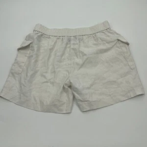 INC International Concepts Womens Shorts Small White Linen Blend Pockets Elastic - Picture 1 of 12