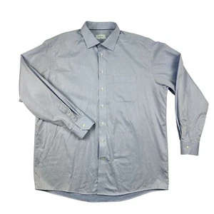 Eton Shirt Mens 46 18 Classic Fit Signature Twill Blue Button Up Dress Formal - Picture 1 of 14