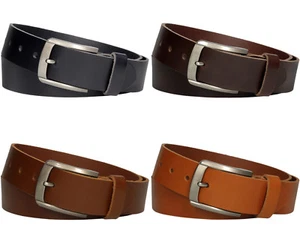 Ledergürtel Herren Damen echt Leder Jeans Gürtel Hosen 4cm Belt Riemen Vascavi  - Bild 1 von 12