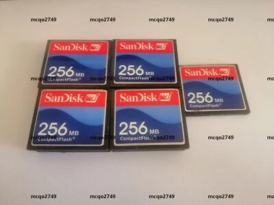 20PCS 256MB SanDisk CompactFlash CF Memory Card 256MB SDCFB/SDCFJ - Image 1 of 3