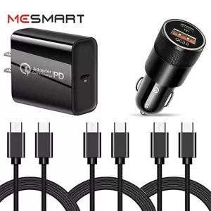 Fit Google Pixel 9 pro 6 Pro Pixel 6 Fast PD Wall Car Charger Type-C Cable Lot - Picture 1 of 50