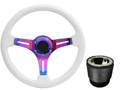 Volante Neo Chrome TS BLANCO + Kit Boss para PROTON 018 - Imagen 1 de 4