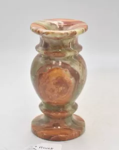 Vintage Onyx Marble Bud Vase - Hand Carved Decorative - 15.5cm - Picture 1 of 24