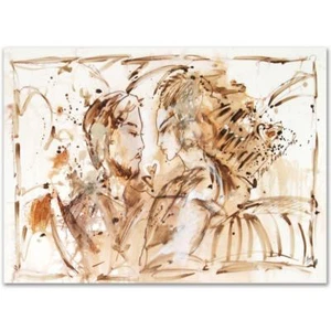 Marta Wiley "Delicate Moment" Untitled Original Mixed Media Painting H/Sign. COA - Picture 1 of 4