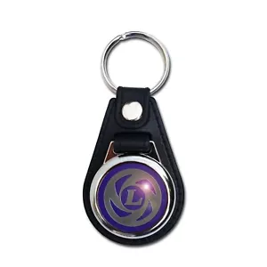 BRITISH LEYLAND FAUX LEATHER KEY RING / KEY FOB.CLASSIC BRITISH MOTOR CARS. - Foto 1 di 1