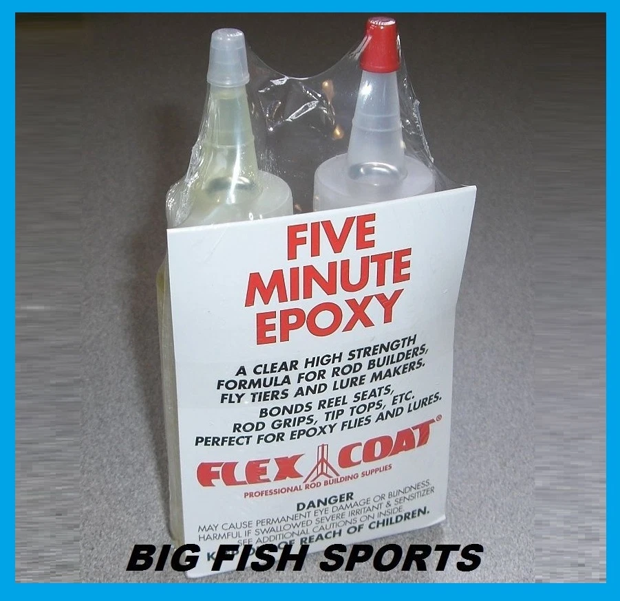 Flex Coat 4 Oz 5 Minute Rod Building Epoxy Glue Q4 -
