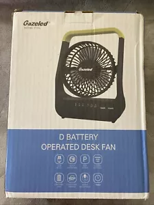 Battery Powered Fan, Portable Camping Fan w 3 Speeds Quiet 180° Rotation & Timer - Picture 1 of 5