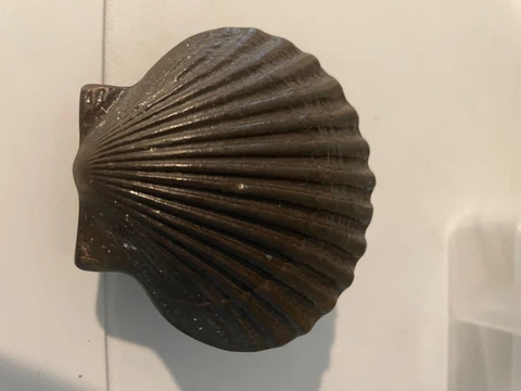 Rare M. Healy Solid Brass Seashell Door Bell Button Art Decor Nautical 1999 Cover