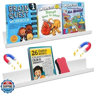 AAiphuwew 2er Pack magnetisches Bücherregal für Whiteboard Klassenzimmer, weiß magnetisch - Bild 1 von 5