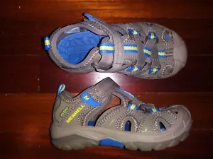 MERRELL Toddler Childs Kid GRAY Leather Sandals Shoes Size: US 9M - Picture 1 of 8