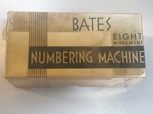 Vintage Bates Nummerierungsmaschine Modell 7A Made in USA 8 Uhrwerk - Bild 1 von 2