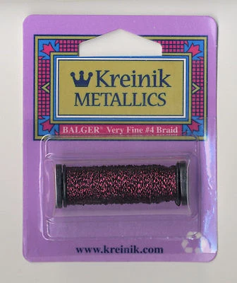 Kreinik Metallic Thread - 12 Yards of #153V Vintage Burgundy VF #4 Braid - Image 1 of 3